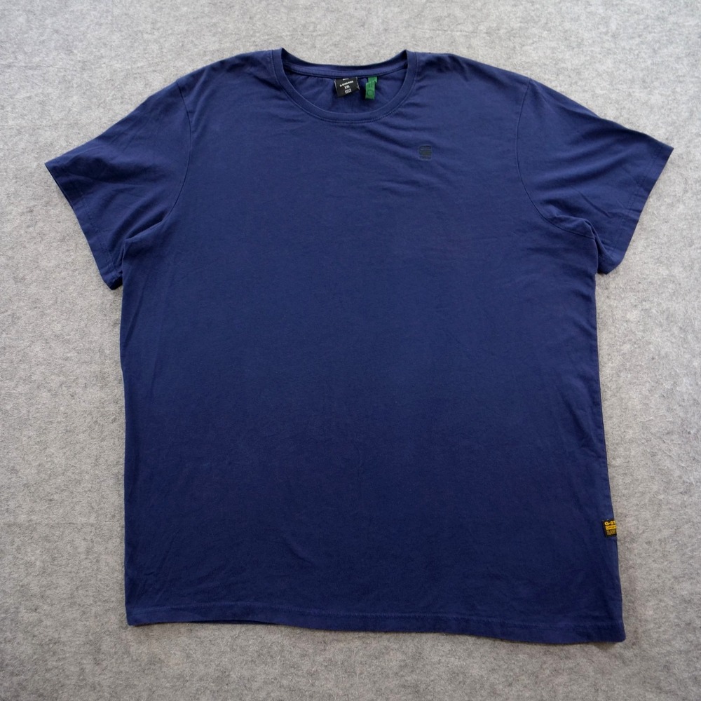 G-Star RAW Shirt Mens XXL 2XL Blue Base-S Short Sleeve Crewneck Casual Tee
